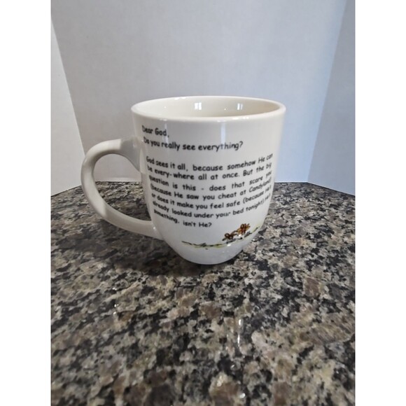 Dear God, Well I Can Tell You I Have a Lot of Questions Coffee Mug/Cup - Picture 4 of 6